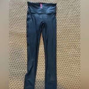 SPANX Glossy Black High-Rise Leggings